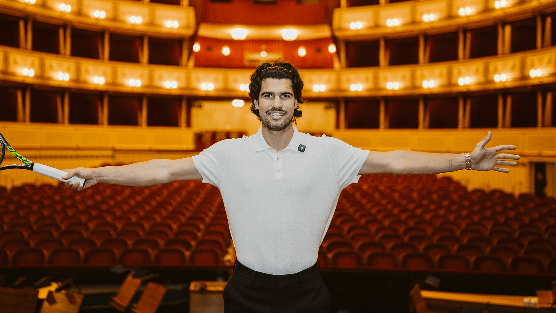 Alexander Zverev and Carlos Alcaraz at the Vienna State Opera