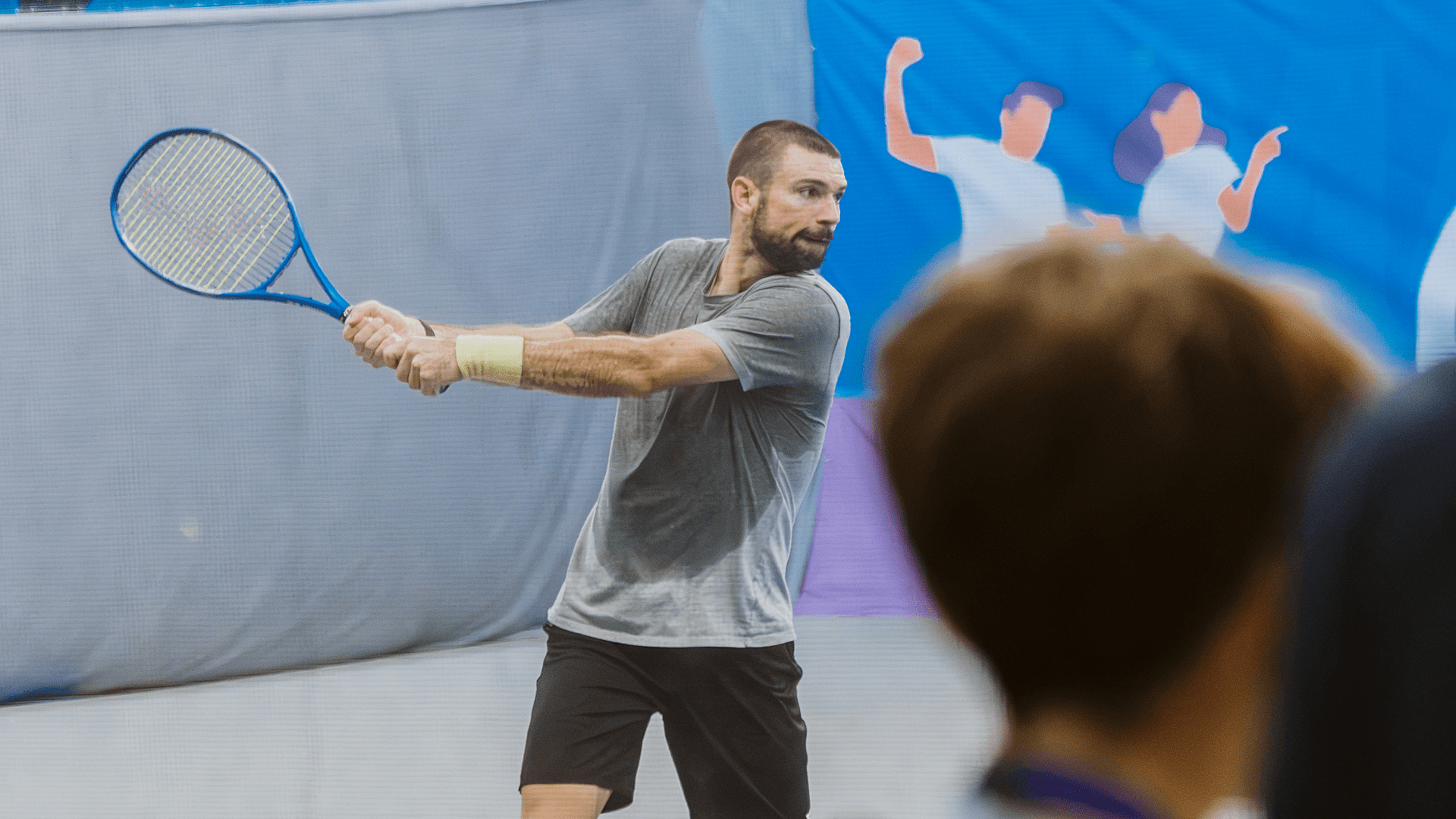 Jurij Rodionov practising at the Marx Halle